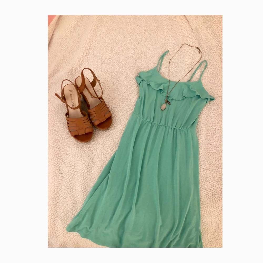 Turquoise mini dress